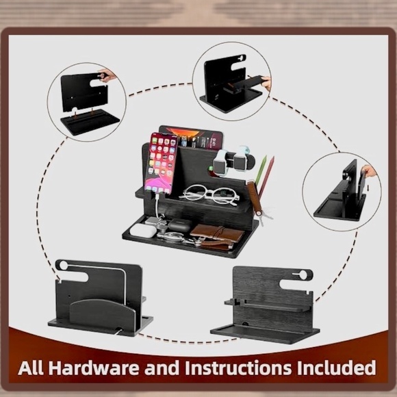 NWT Bamboo Organizer for Phone/iPad/Tablet/Personal Items - Picture 4 of 12